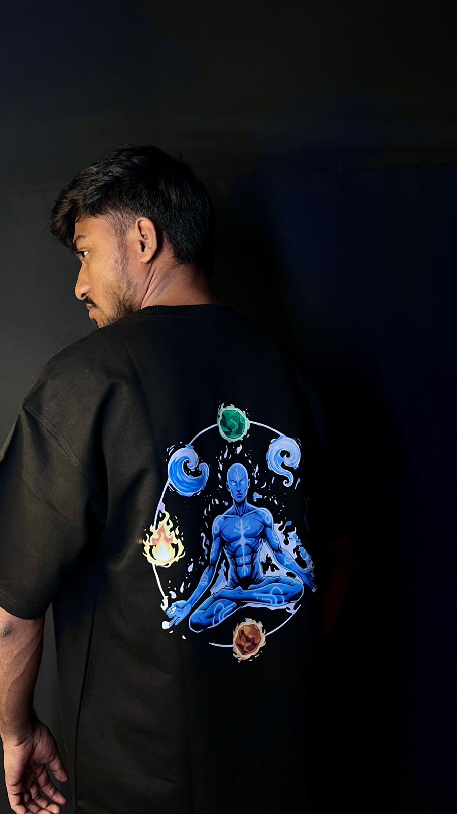 Elemental Spirit Oversized T-Shirt – Avatar Inspired Design