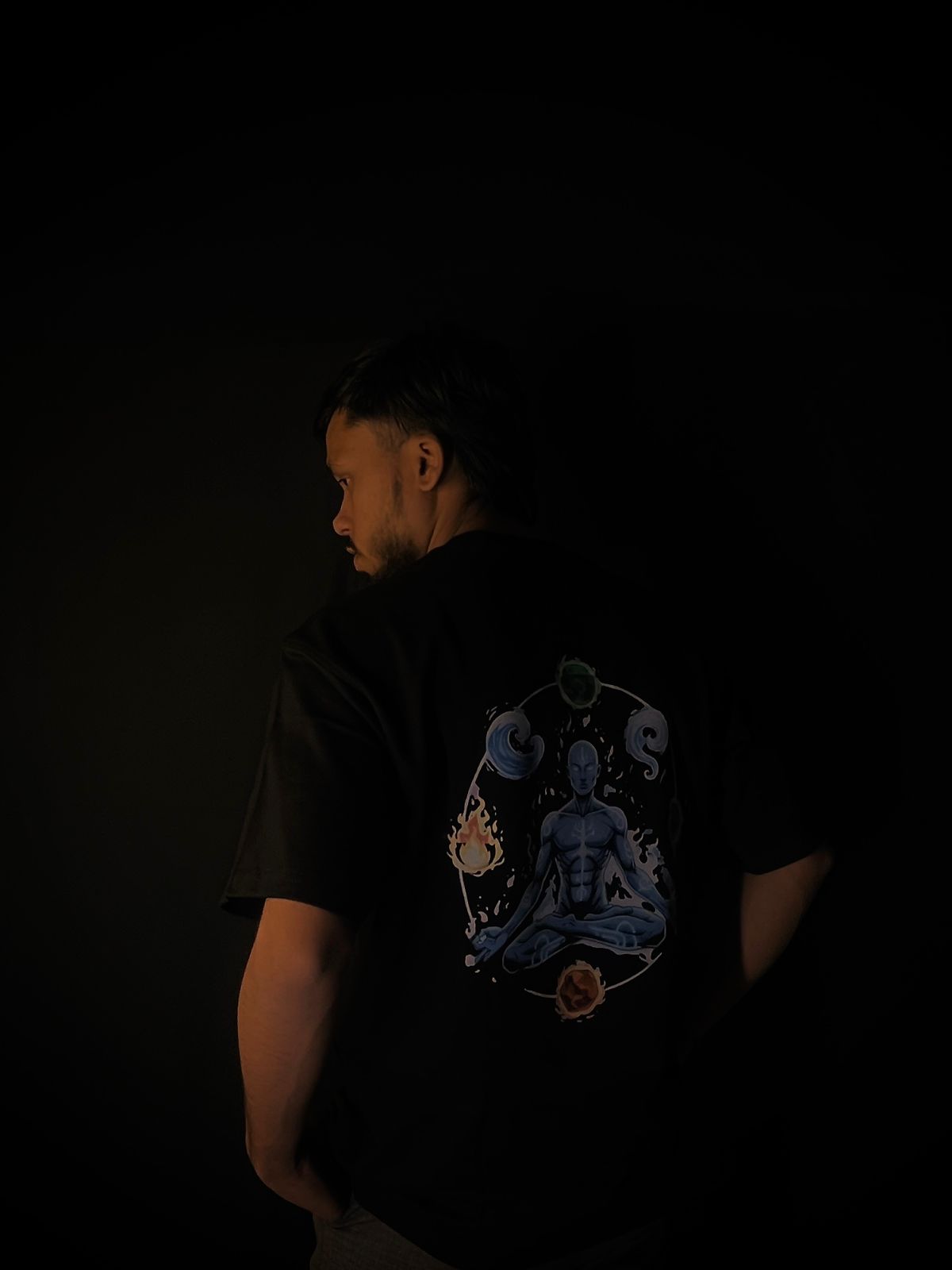 Elemental Spirit Oversized T-Shirt – Avatar Inspired Design