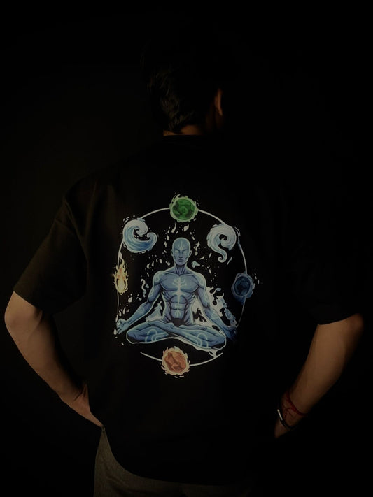 Elemental Spirit Oversized T-Shirt – Avatar Inspired Design