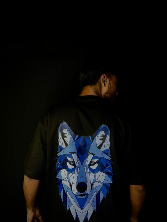 Geometric Wolf Oversized T-Shirt – Bold Streetwear Style
