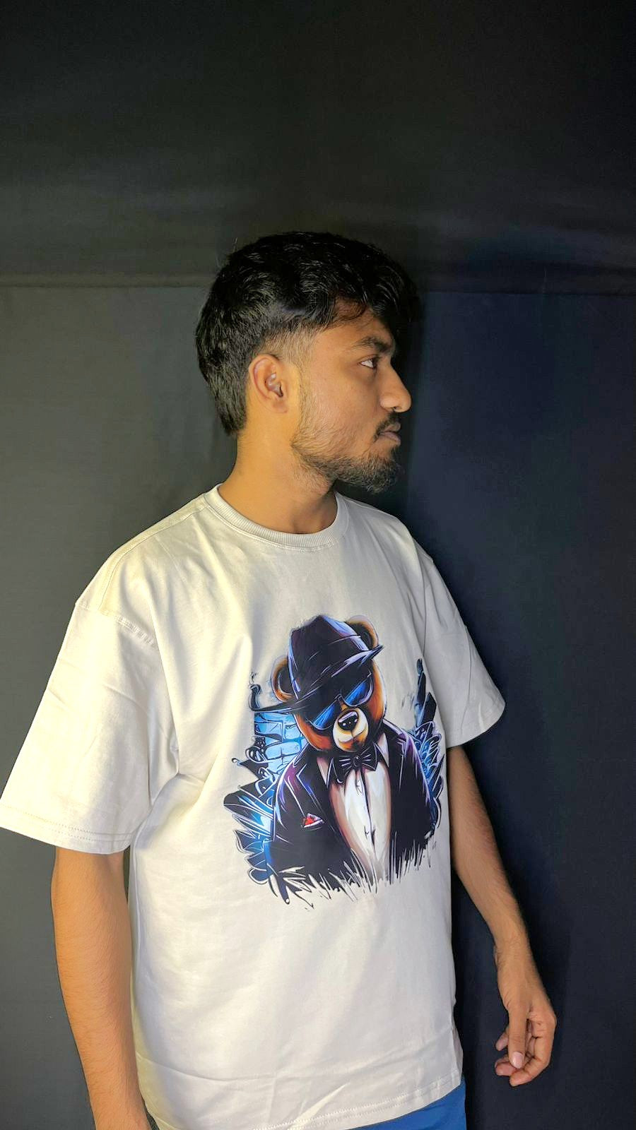 Oversized Graphic T-Shirt – Mafia Bear Edition